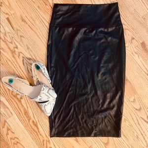 Faux Leather Pencil Skirt
